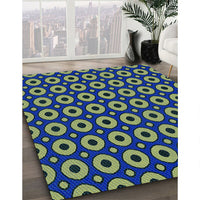 Patterned Green Rug, pat2464lblu
