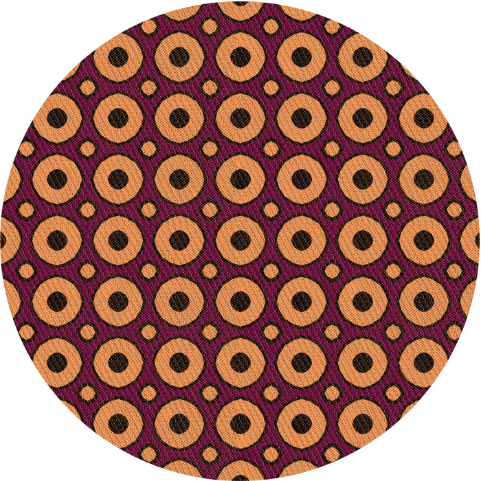 Square Machine Washable Transitional Orange Rug in a Living Room, wshpat2464org