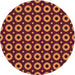 Square Patterned Orange Rug, pat2464org