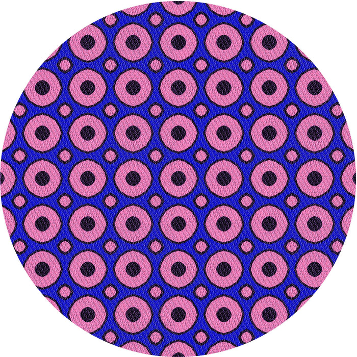 Square Patterned Denim Dark Blue Rug, pat2464pur