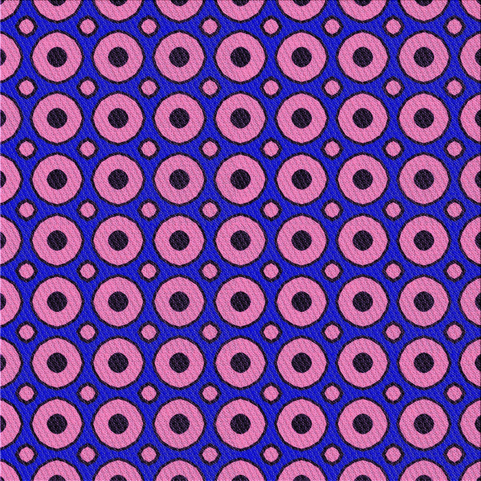 Round Patterned Denim Dark Blue Rug, pat2464pur