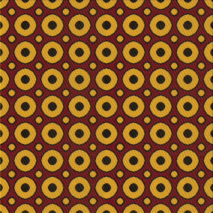 Round Patterned Maroon Red Rug, pat2464yw