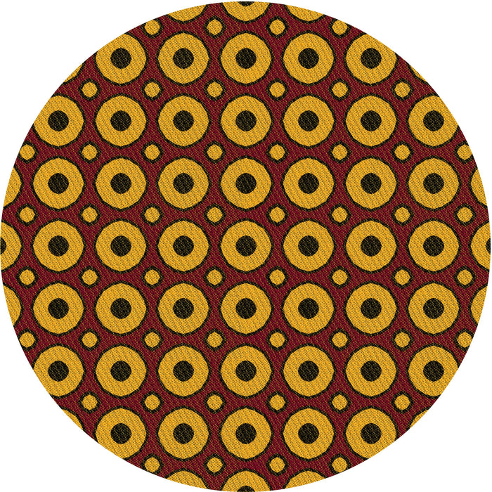 Square Patterned Maroon Red Rug, pat2464yw