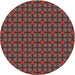 Square Patterned Dark Almond Brown Rug, pat2465brn