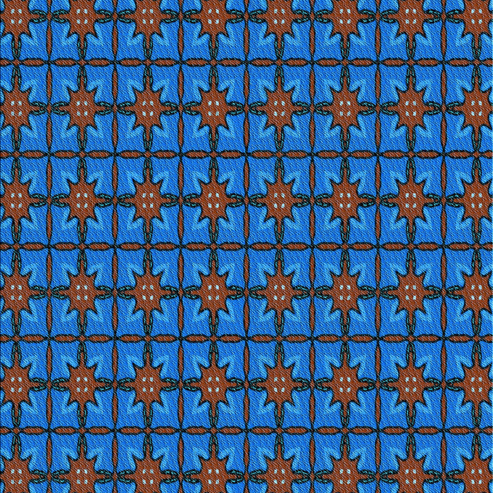 Patterned Neon Blue Rug, pat2465lblu