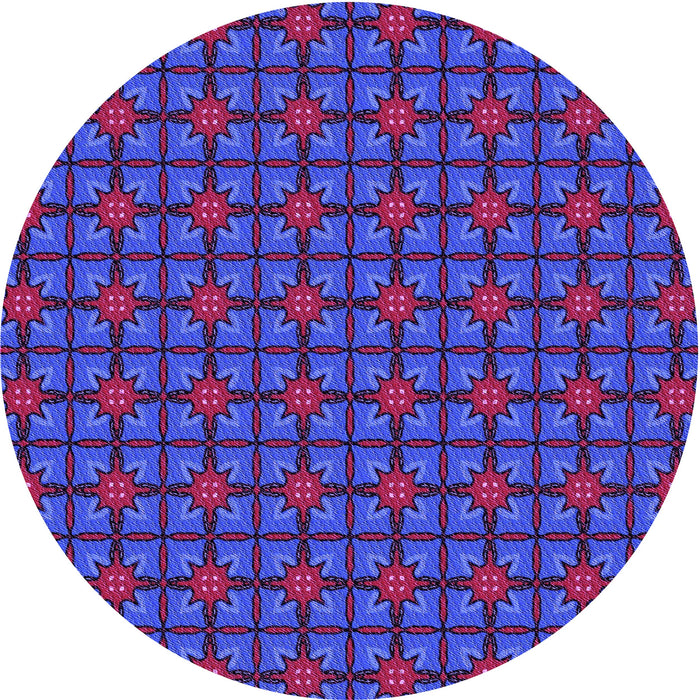 Square Patterned Blue Rug, pat2465pur