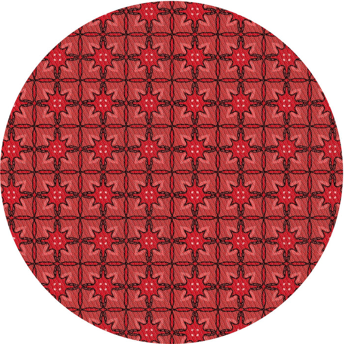Square Machine Washable Transitional Red Rug in a Living Room, wshpat2465rd