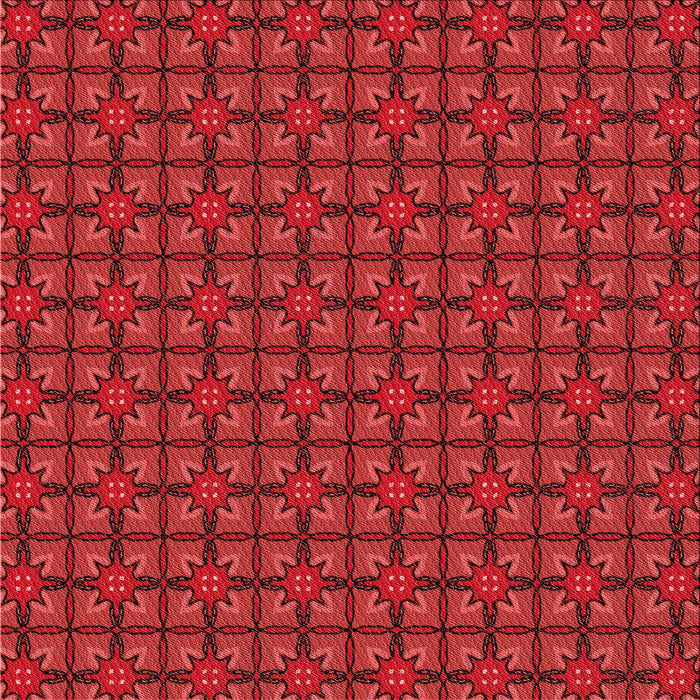 Round Patterned Red Rug, pat2465rd