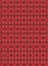 Machine Washable Transitional Red Rug, wshpat2465rd