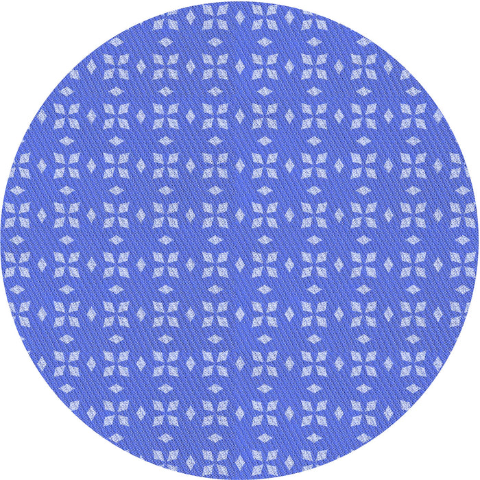 Square Patterned Sky Blue Rug, pat2466blu