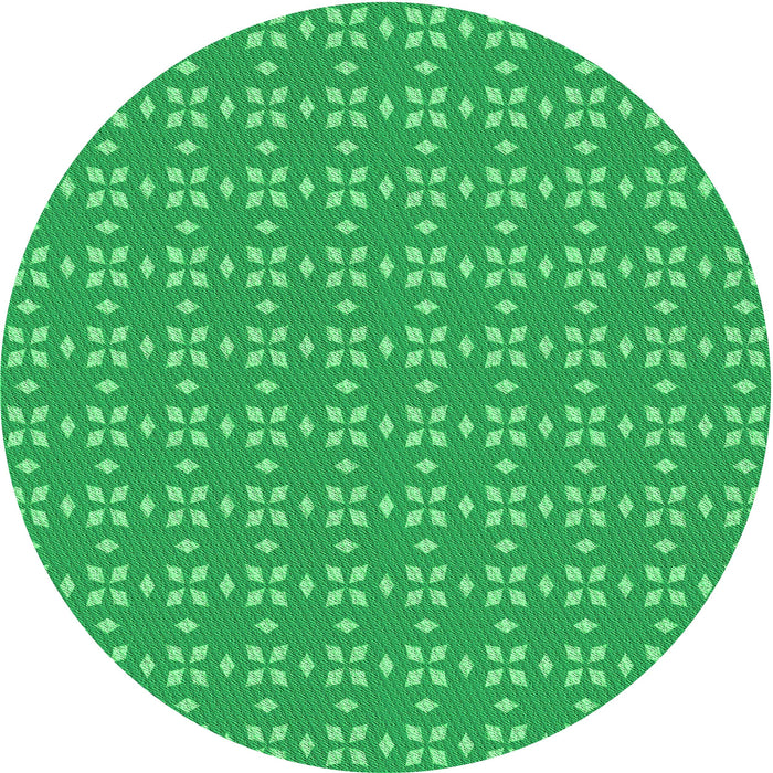 Square Patterned Neon Green Rug, pat2466grn