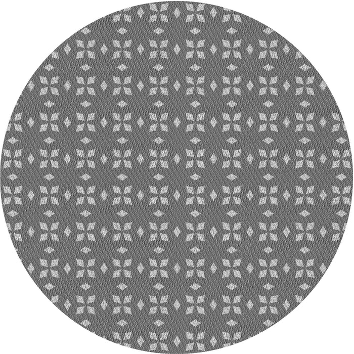 Square Patterned Ash Gray Rug, pat2466gry
