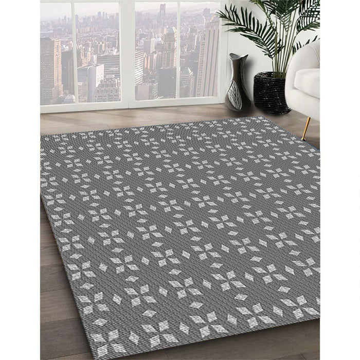 Patterned Ash Gray Rug in Family Room, pat2466gry