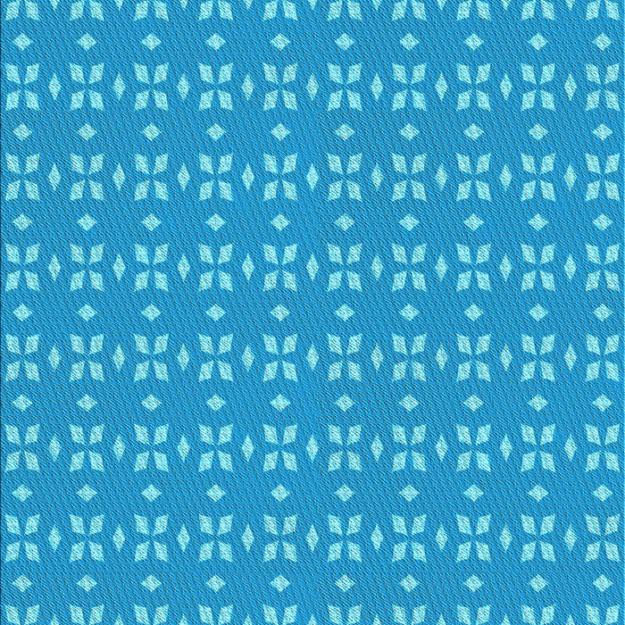 Patterned Bright Turquoise Blue Rug, pat2466lblu