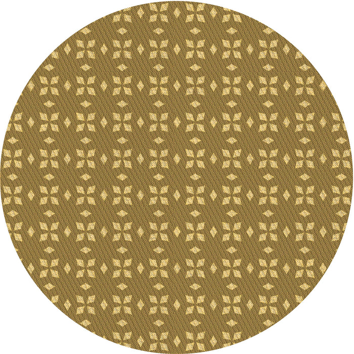 Square Machine Washable Transitional Yellow Rug in a Living Room, wshpat2466org