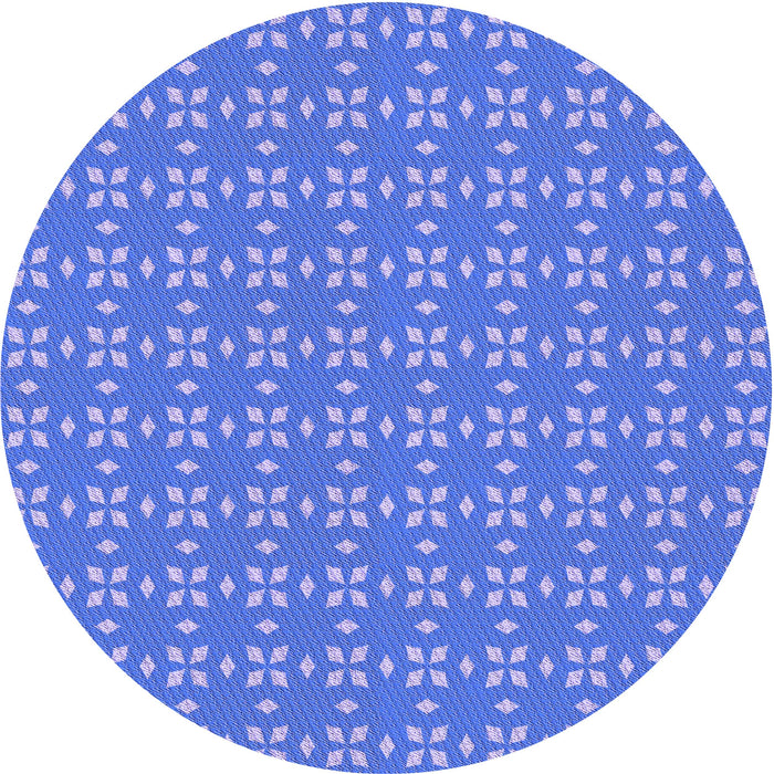 Square Patterned Sky Blue Rug, pat2466pur