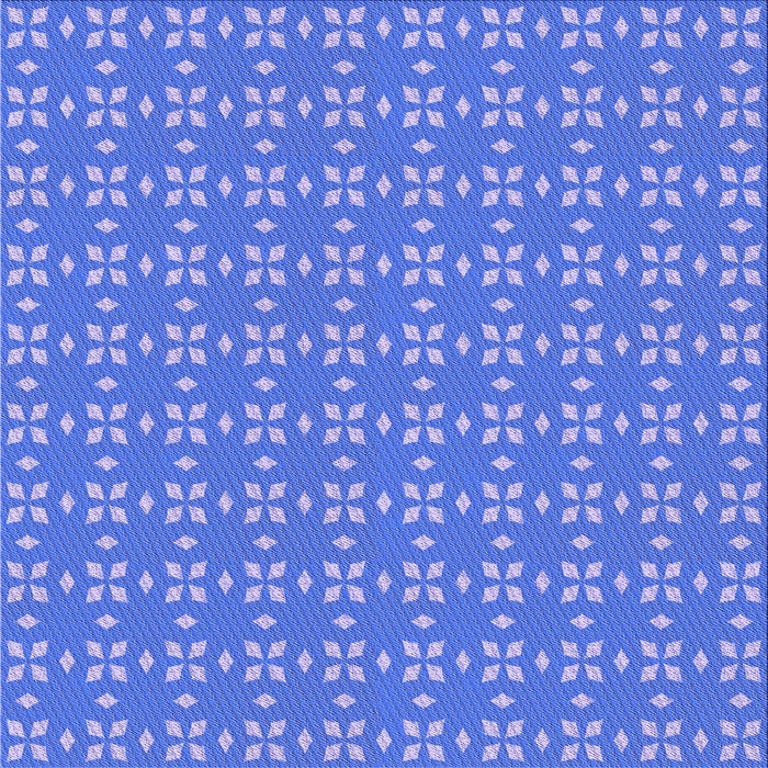 Round Patterned Sky Blue Rug, pat2466pur