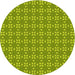 Square Patterned Pistachio Green Rug, pat2466yw