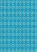 Patterned Bright Turquoise Blue Novelty Rug, pat2466