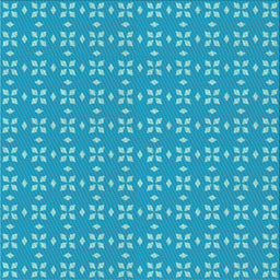 Square Patterned Bright Turquoise Blue Novelty Rug, pat2466
