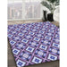 Machine Washable Transitional Blue Rug in a Family Room, wshpat2467blu