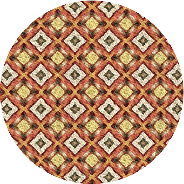 Square Machine Washable Transitional Yellow Orange Rug in a Living Room, wshpat2467brn