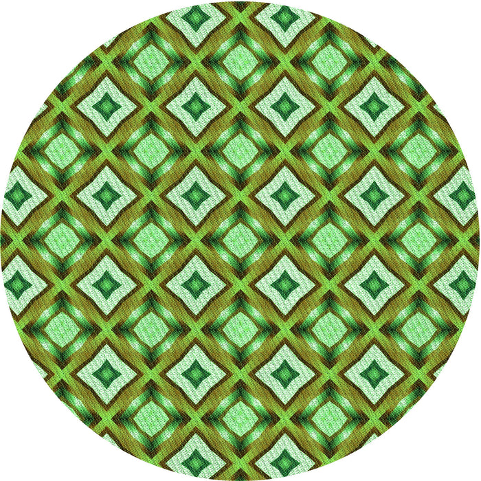 Square Machine Washable Transitional Green Rug in a Living Room, wshpat2467grn