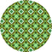 Square Machine Washable Transitional Green Rug in a Living Room, wshpat2467grn