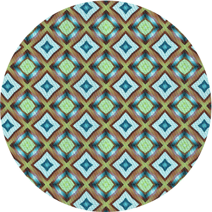 Square Machine Washable Transitional Blue Green Rug in a Living Room, wshpat2467lblu