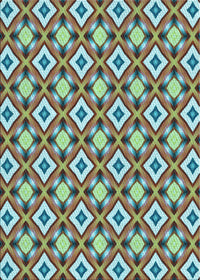 Machine Washable Transitional Blue Green Rug, wshpat2467lblu