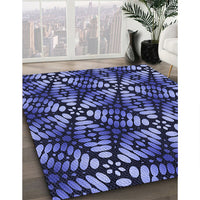 Patterned Light Slate Blue Rug, pat2468blu