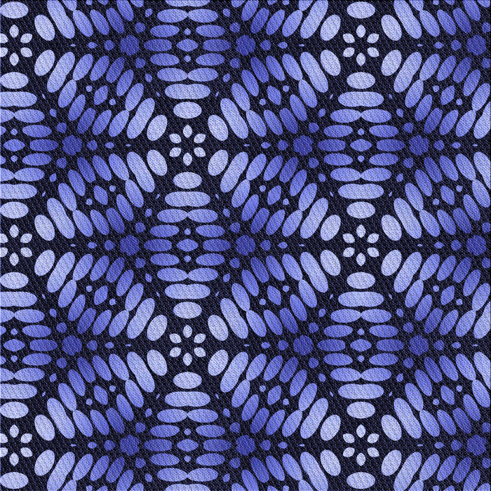 Round Patterned Light Slate Blue Rug, pat2468blu