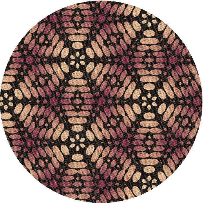 Square Patterned Midnight Gray Rug, pat2468brn