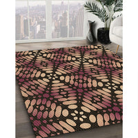 Patterned Midnight Gray Rug, pat2468brn