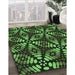 Machine Washable Transitional Dark Forest Green Rug in a Family Room, wshpat2468grn