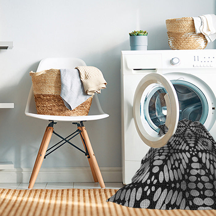 Machine Washable Transitional Midnight Gray Rug in a Washing Machine, wshpat2468gry
