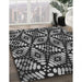 Patterned Midnight Gray Rug in Family Room, pat2468gry