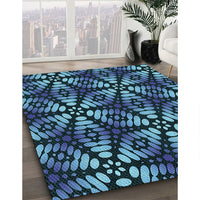 Patterned Blue Rug, pat2468lblu