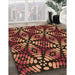 Patterned Red Rug in Family Room, pat2468org