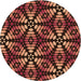 Square Patterned Red Rug, pat2468org