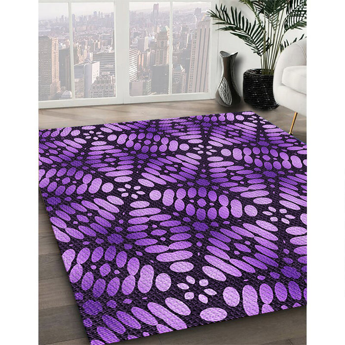Machine Washable Transitional Purple Rug in a Family Room, wshpat2468pur