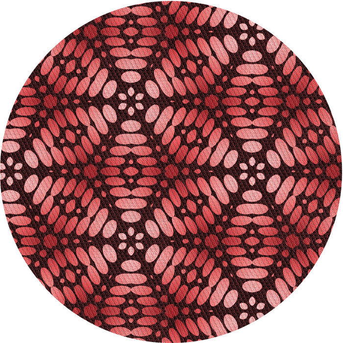 Square Patterned Maroon Red Rug, pat2468rd