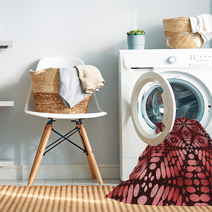 Machine Washable Transitional Maroon Red Rug in a Washing Machine, wshpat2468rd