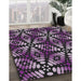 Patterned Purple Novelty Rug in Family Room, pat2468