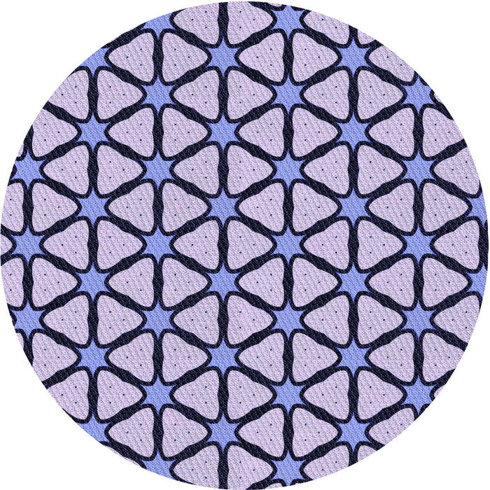 Square Patterned Dark Slate Blue Purple Rug, pat2469blu