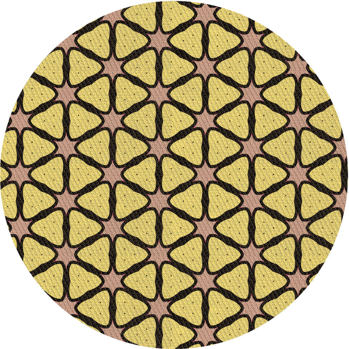 Square Machine Washable Transitional Bright Gold Yellow Rug in a Living Room, wshpat2469brn