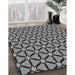 Machine Washable Transitional Black Rug in a Family Room, wshpat2469gry