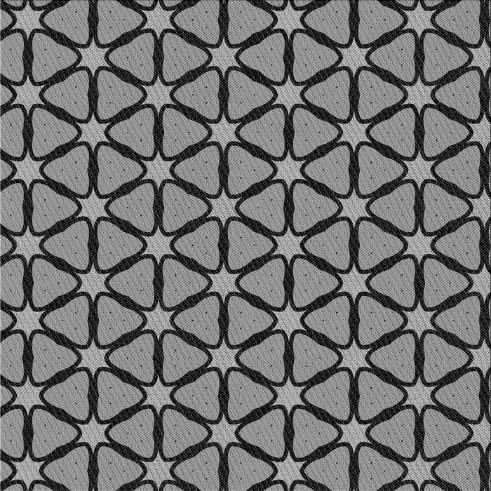 Round Patterned Black Rug, pat2469gry