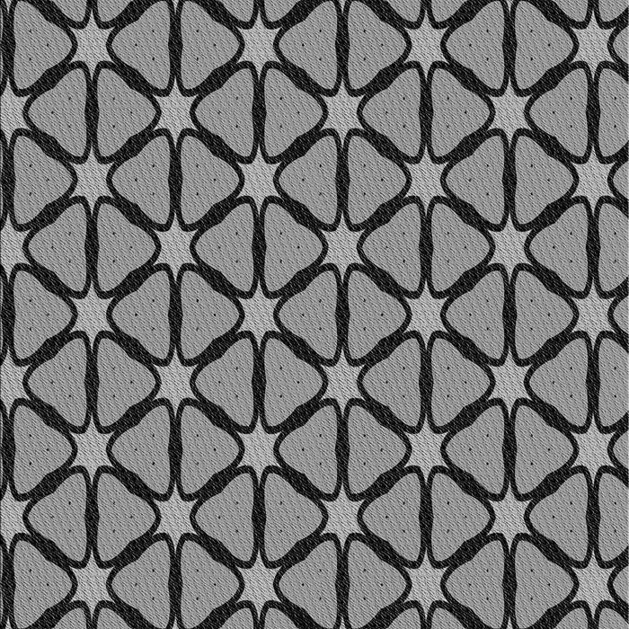 Patterned Black Rug, pat2469gry