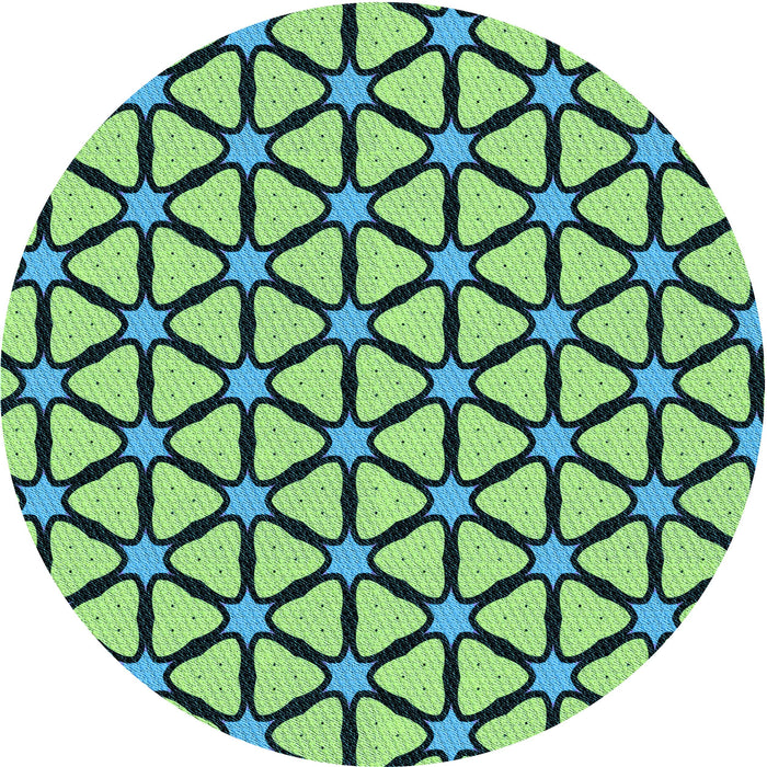 Square Patterned Medium Teal Green Rug, pat2469lblu